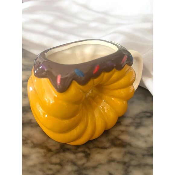 Bigmouth Inc Chocolate Frosted Doughnut Shaped Ceramic Mug with Sprinkles Design - Picture 5 of 7